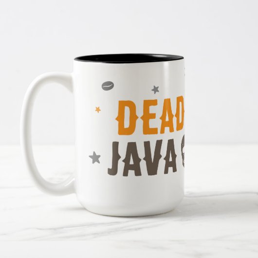Dead Inside Java Außenbereich - Minimalistischer K Zweifarbige Tasse (Links)