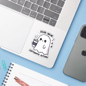 Dead Inside koffeiniert Outdoor Funny Ghost-Kaffee Aufkleber (Laptop mit iPhone)