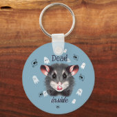 Dead Inside Opossum Keychain Spooky Ghost & Skull Schlüsselanhänger (Vorderseite)