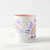 Dead Inside Rainbow Kawaii Zweifarbige Tasse (Mittel)