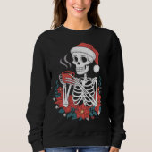 Dead Inside Skeleton Weihnachten Sarcastic Weihnac Sweatshirt (Vorderseite)