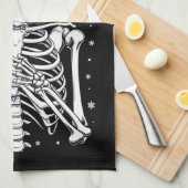 Dead Inside Skeleton Weihnachtskaffee Lover Gesche Geschirrtuch (Viertel Falte)