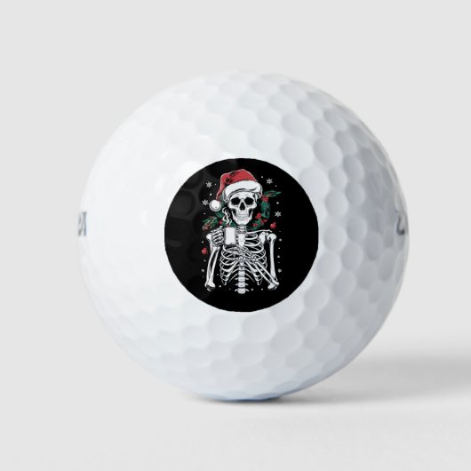 Dead Inside Skeleton Weihnachtskaffee Lover Gesche Golfball (Vorderseite)