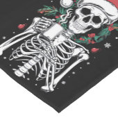 Dead Inside Skeleton Weihnachtskaffee Lover Gesche Kurzer Tischläufer (Ecke)
