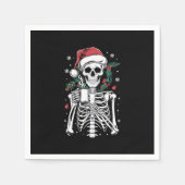 Dead Inside Skeleton Weihnachtskaffee Lover Gesche Serviette (Vorderseite)