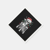 Dead Inside Skeleton Weihnachtskaffee Lover Gesche Serviette (Ecke)