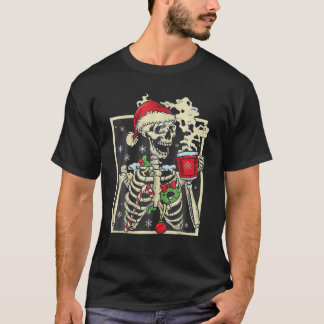 Dead Inside Skeleton Xmas Skull Sarcastic Christma T-Shirt