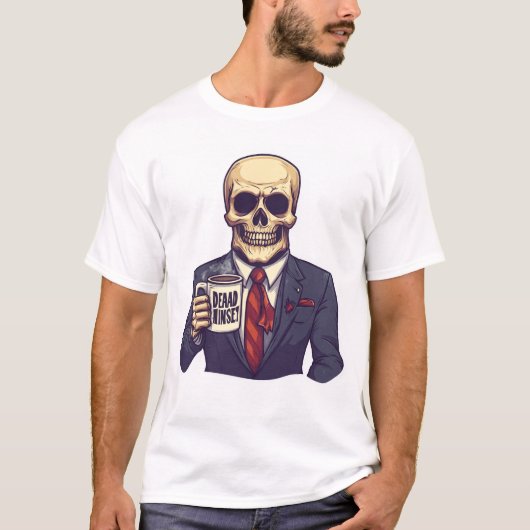 Dead Inside Skull � Funny Workday Skeleton T-Shirt (Vorderseite)