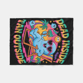 Dead Inside Tan Outdoor Funny Ghost Summerween Fleecedecke (Vorderseite (Horizontal))