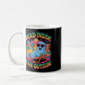 Dead Inside Tan Outdoor Funny Ghost Summerween Kaffeetasse (Links)