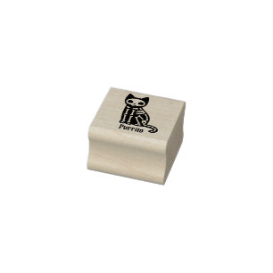 Dead Kitty Cat Individuelle Name Gummistempel