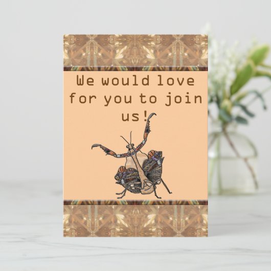 Dead Leaf Mantis Einladung (Stehend Vorderseite)