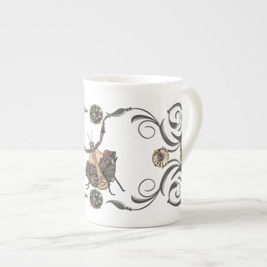 Dead Leaf Mantis Porzellantasse (Vorderseite Rechts)