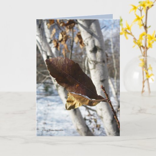 Dead Leaves in Birch Karte (Gelbe Blume)