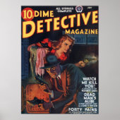 Dead Man39;s Alibi  Dime Detective Magazine Poster (Vorne)