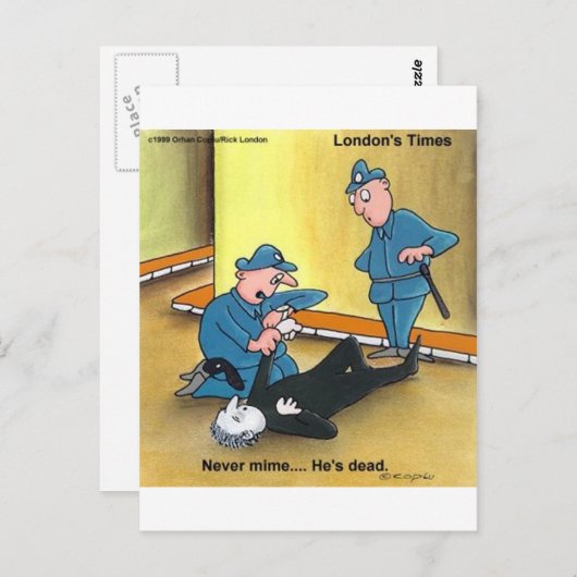 Dead Mime Funny T-Shirts Tasse Karten Geschenke et (Vorne/Hinten)