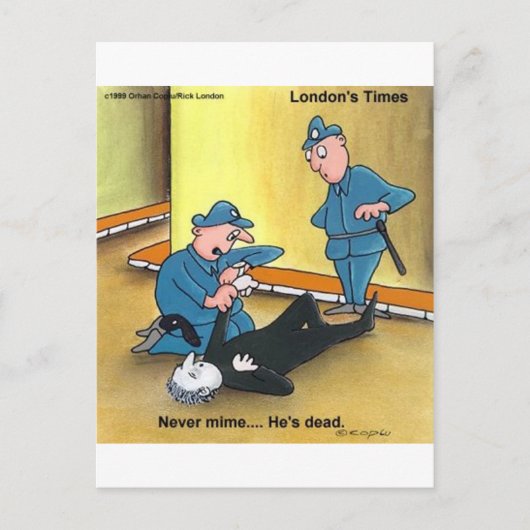 Dead Mime Funny T-Shirts Tasse Karten Geschenke et (Vorderseite)