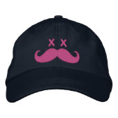 Dead Mustache PINK Bestickte Kappe (Vorderseite)
