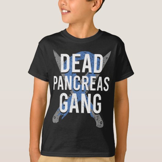 Dead Pankreas Gang Diabetes Warrior Aufklärungsmon T-Shirt (Vorderseite)
