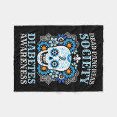 Dead Pankreas Gesellschaft Diabetes Bewusstsein Zu Fleecedecke (Vorderseite (Horizontal))