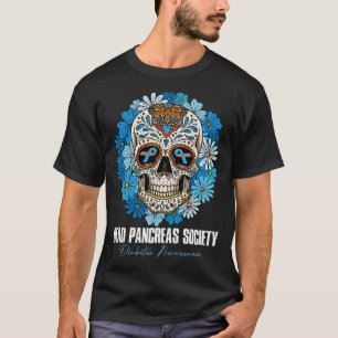 Dead Pankreas Society Diabetes Awareness Floral Su T-Shirt