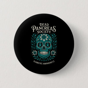 Dead Pankreas Society - Diabetes Awareness Skull Button