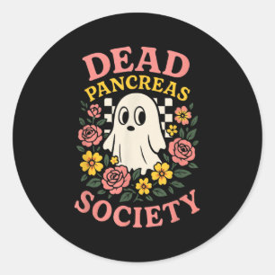 Dead Pankreas Society - Diabetes Funny Costume Runder Aufkleber
