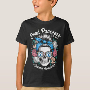 Dead Pankreas Society Shirt Blumenhautdiabetes