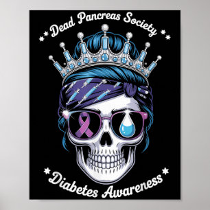 Dead Pankreas Society Shirt Funny Diabetes Awarene Poster