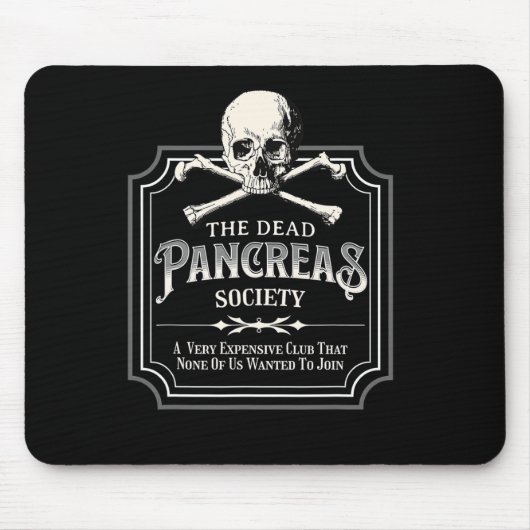 Dead Pankreas Society Typ 1 Diabetes T1D Awaren Mousepad (Vorne)