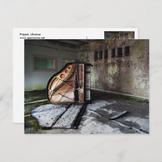 Dead Piano Postkarte (Vorne/Hinten)