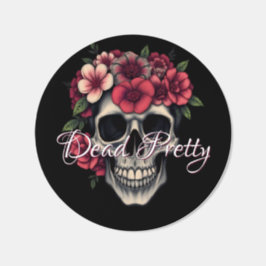Dead Pretty Floral Skull Stickers