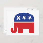 Dead Republikaner Elephant Postkarte (Vorne/Hinten)