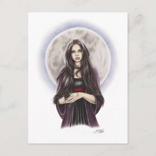 Dead Rose Vampire Postkarte (Vorderseite)