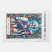 Dead Serious Cocktails Tarot Bartender Skeleton Geschirrtuch (Horizontal)
