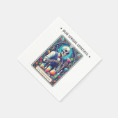 Dead Serious Cocktails Tarot Bartender Skeleton Serviette (Ecke)