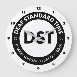 Dead Standard Time Große Wanduhr