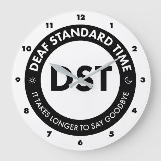 Dead Standard Time Große Wanduhr