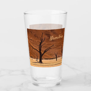 Dead Vlei Namibia Landschaft Foto mit Text Glas