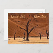 Dead Vlei Namibia Landschaft Foto mit Text Postkarte (Vorne/Hinten)