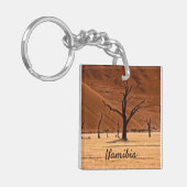 Dead Vlei Namibia Landschaft Foto mit Text Schlüsselanhänger (Vorderseite links)