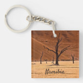 Dead Vlei Namibia Landschaft Foto mit Text Schlüsselanhänger (Vorderseite)