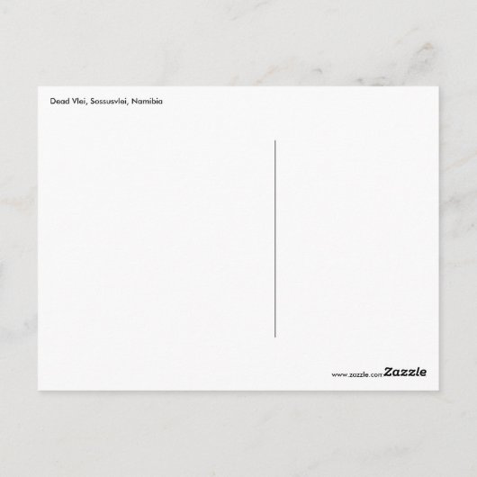 Dead Vlei, Namibia Postcard Postkarte (Rückseite)