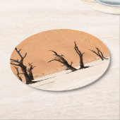 Dead Vlei, Namibia Runder Pappuntersetzer (Angewinkelt)
