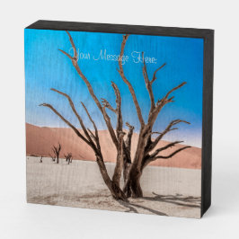 Dead Vlei - Namibische Wüste Holzkastenschild Holzkisten Schild