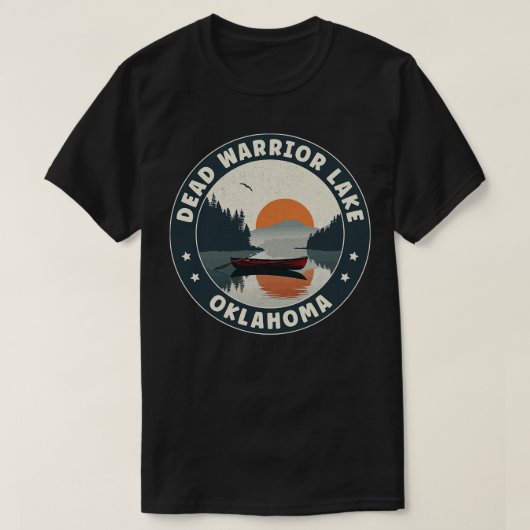 Dead Warrior Lake Oklahoma Sunset T-Shirt (Design vorne)