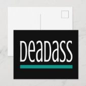 DEADASS ernst für echtes Slang Geschenk Postkarte (Vorne/Hinten)