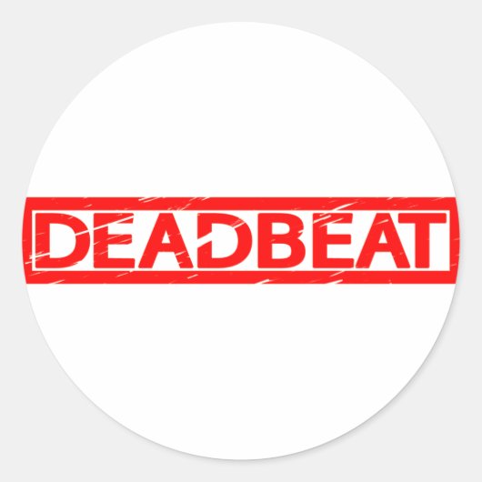 Deadbeat-Briefmarke Runder Aufkleber (Vorderseite)
