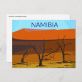 Deadlei Namibia Vintage Art Postkarte (Vorne/Hinten)