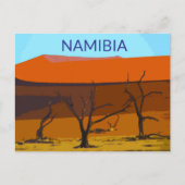 Deadlei Namibia Vintage Art Postkarte (Vorderseite)